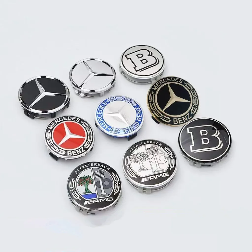 4PCS 75mm  Emblem Car Wheel Center Hub Cap Cover Badge For Mercedes AMG GLK GLE GLC W203 W206 W220 W205 W211 W212 201