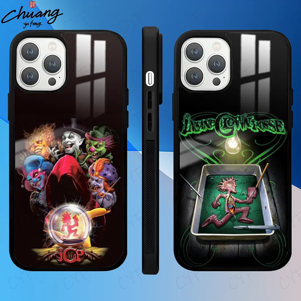 ICP Insane Clown Posse Phone Case For 11 12 13 14 15 16Pro Max mini Plus Frosted mirror Phone Cover