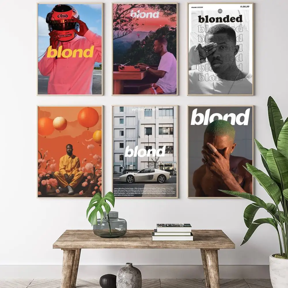 حار F_Frank O_Ocean المغني اللوحة الخط HD قماش المشارك غرفة المعيشة غرفة نوم بار الديكور الجمالي
