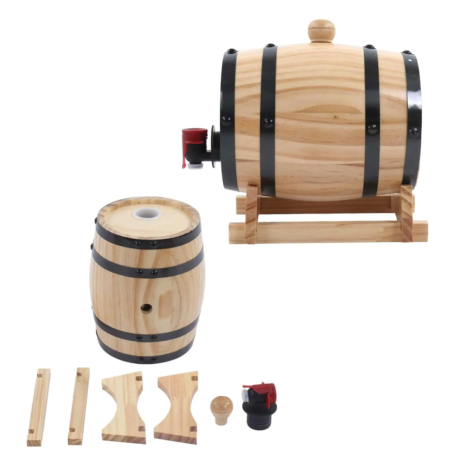 1L 3L 5L Pine Wine Barrels for restaurant Bar - Oak Aging Decor Ornaments