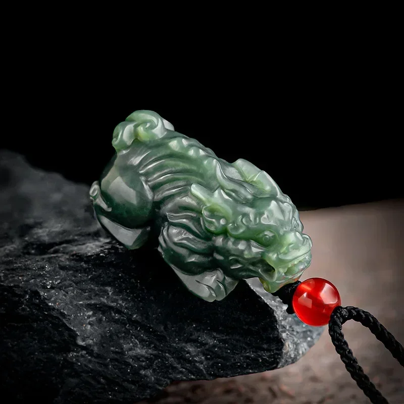 

Natural Old Material Hotan Jade Pixiu Pendant Authentic Sapphire Pendant Money Transfer Men's Haughty Jewelry Senior Gift