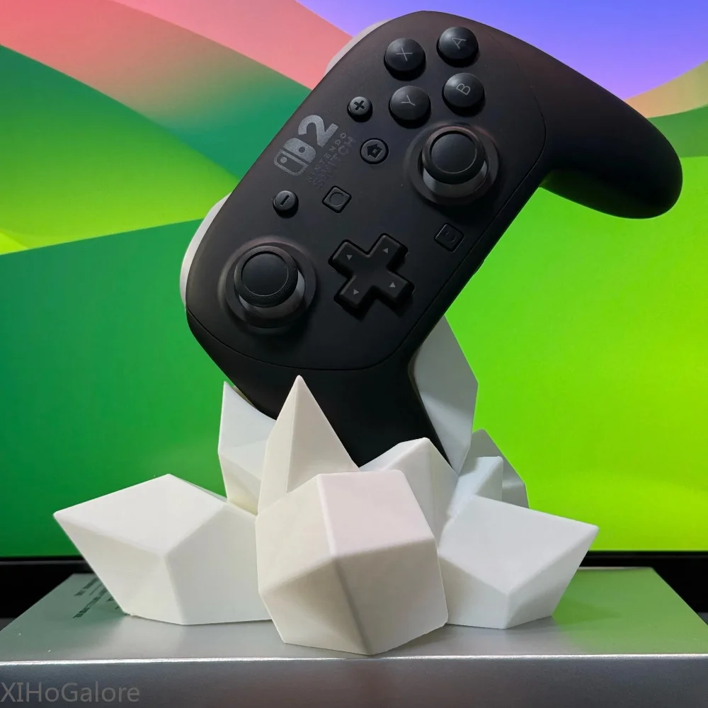 3D Printed Crystal Game Controller Stand Holder Compatible Xbox PS4 PS5 Switch Gaming Desk Decor Ornament Gift