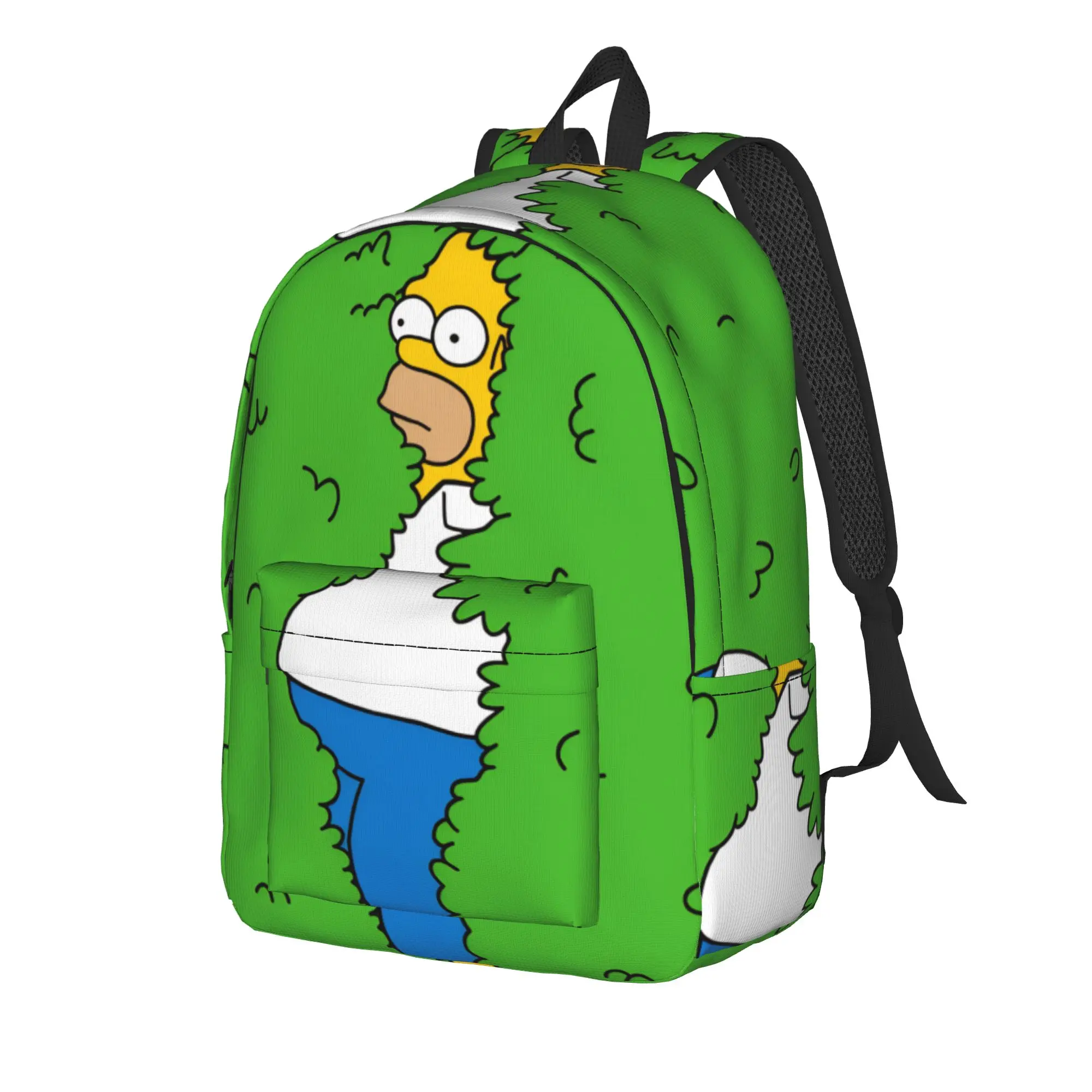 S-Simpsons Homer Hidden In Grass Backpack  Hiking Backpacks Youth High Quality Pattern School Bags Cute Rucksack