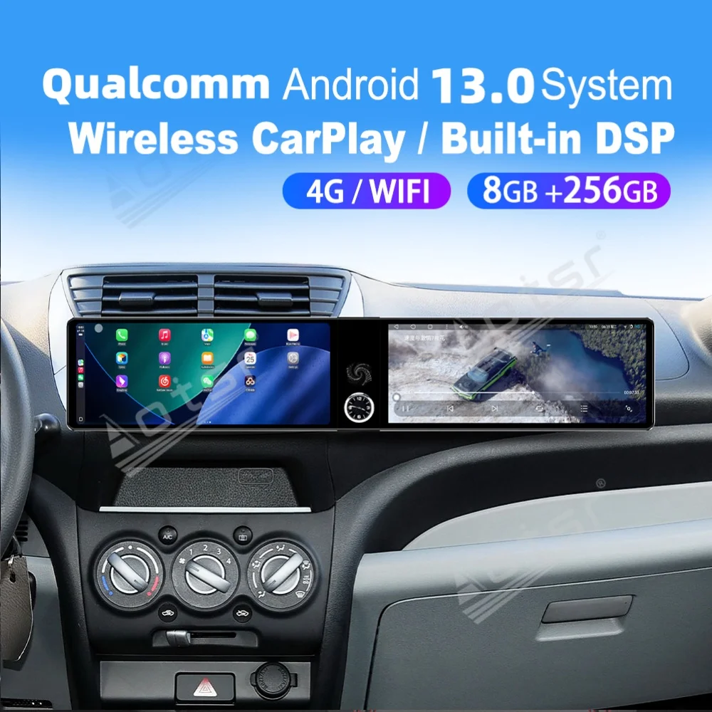 Dual 12.3“ Screen Qualcomm Carplay Android Car Multimedia Automotive For Suzuki Alto 2009~2016 GPS Navi Car Radio Head Unit