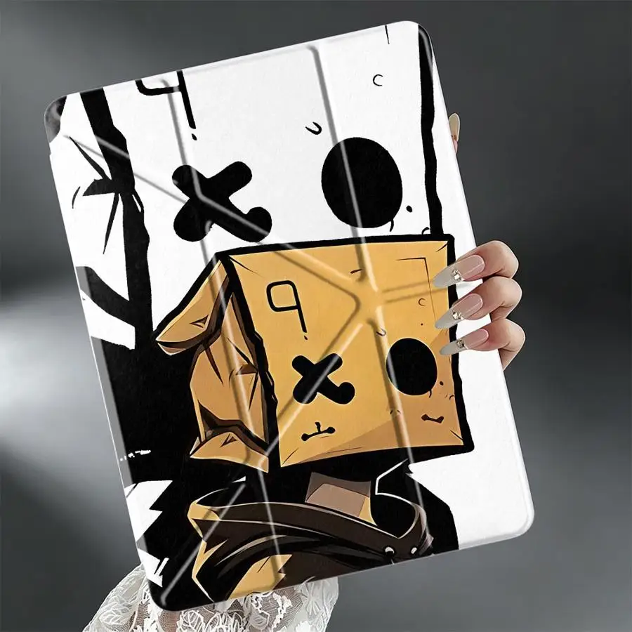 Tablet Case For Samsung Galaxy Tab S10 Lite A11 A9 Plus S9 Plus A8 S8 S7 FE With Pen Slot Cover Cool Cube Box Man