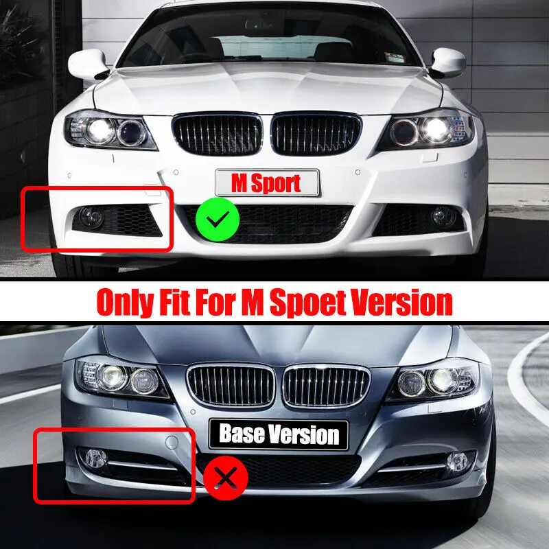 For BMW 3 Series M-Package E90 E91 LCI Facelift 2009 2010 2011 2012 Front Bumper Side Splitter Cover Lip Air Vent Intake Spoiler