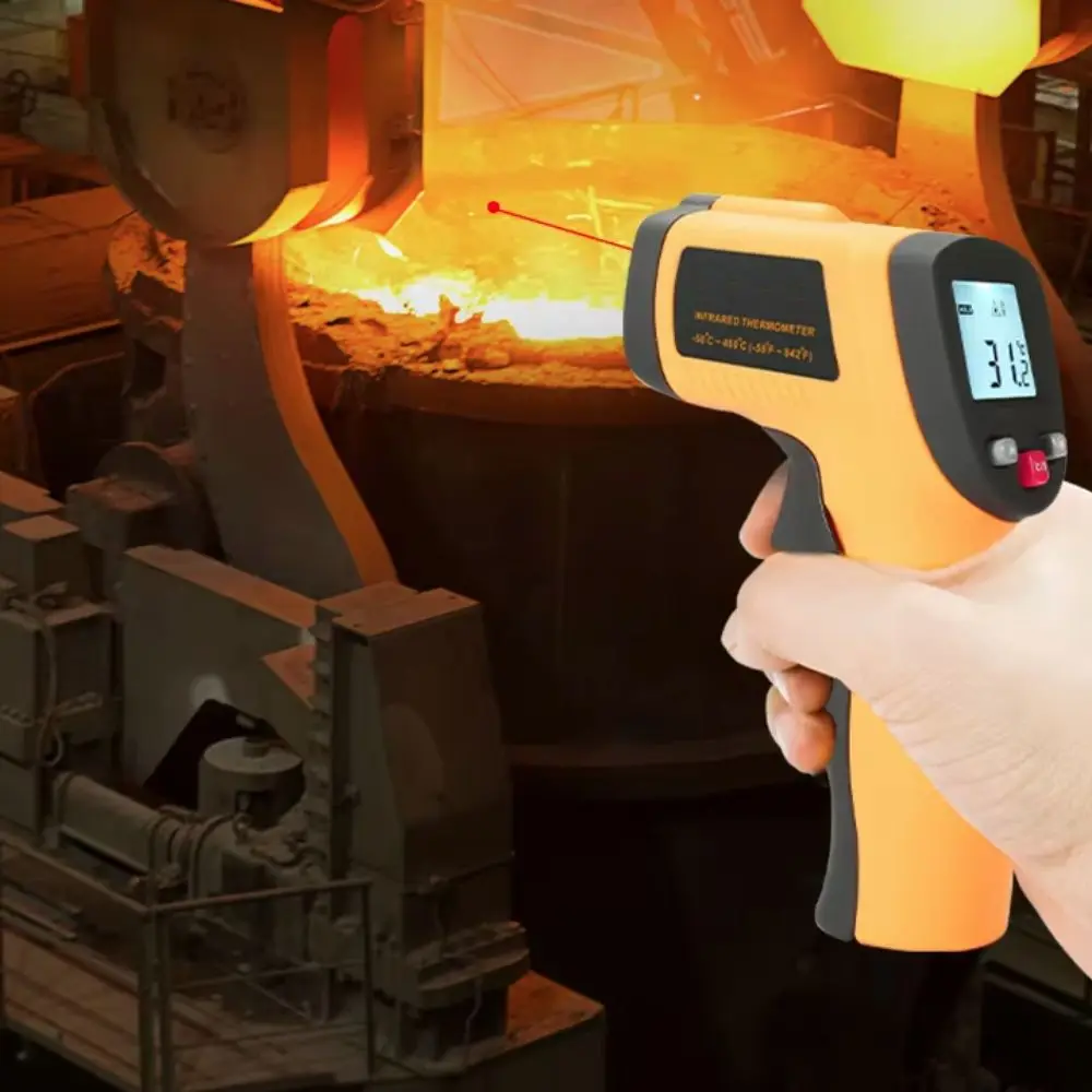 

Ручной ЖК-инфракрасный термометр, лазерное позиционирование, точный бесконтактный термометр, трансформируемые блоки, профессиональные