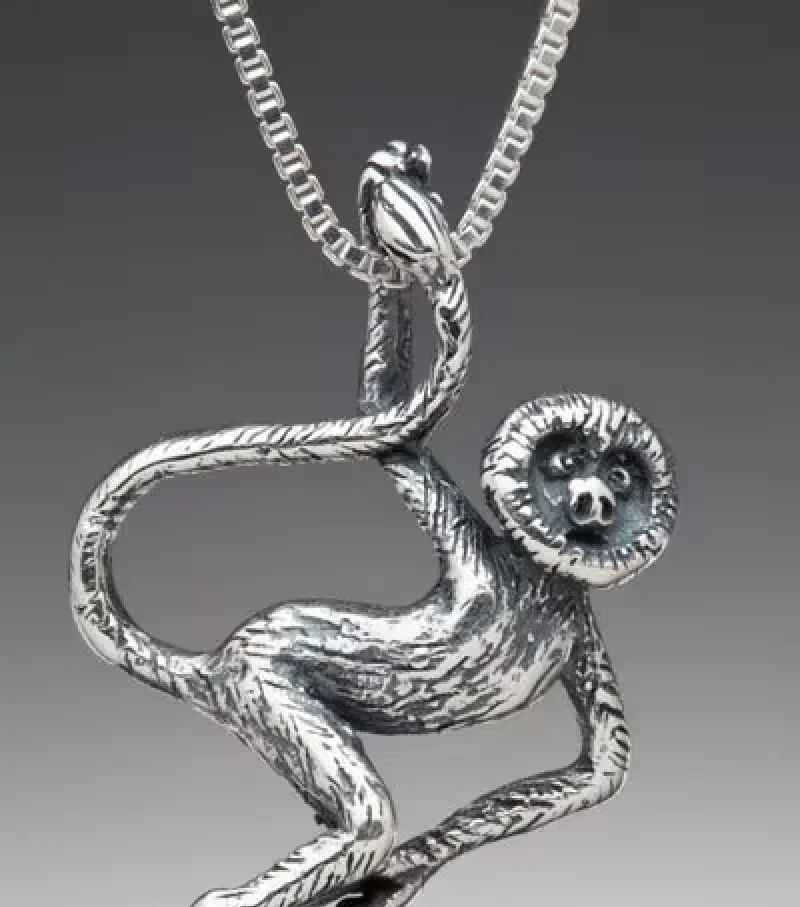 Monkey Necklace Monkey Rainforest Jewelry