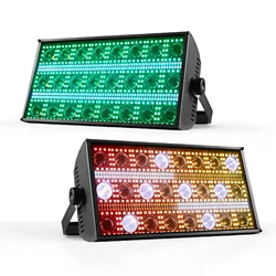 300W Beam&Strobe RGBW 4in1 48 Partition LED Strobe Light 24PCS 8000K DMX Super Bright Dj Wash Bar Stage Lighting Effects