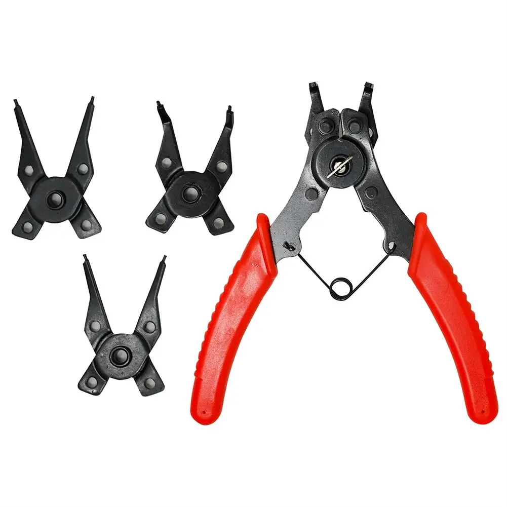 Snap Ring Pliers Combination Set 4 in 1 Circlip Plier for blackened for surface  High Soft PVC Handle Snap Ring
