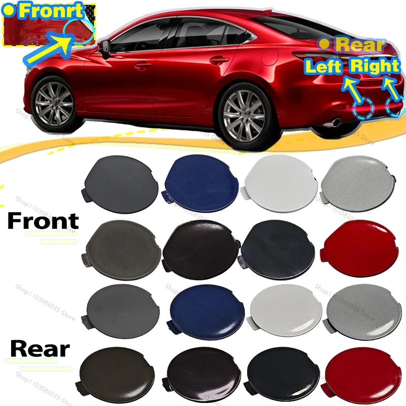 For Mazda 6 Atenza 2020 2021 Car Front / Rear Bumper Tow Hook Cover Cap Trailer Hauling Eye Lid view 6