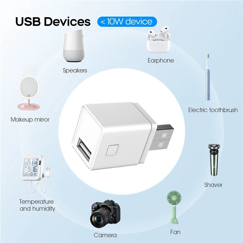 A73E-2X Tuya Wi-Fi USB-адаптер-переключатель 1 банда 5 В Мини-USB-адаптер питания Smart Life Control через Alexa Google Yandex Alice