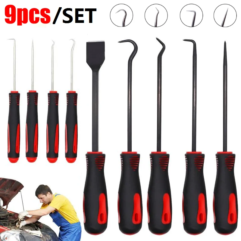 9Pcs Oil Seal Screwdrivers Set Car Auto Vehicle Pick Hooks For Garages General-Plumbers Mechanics Workshop Car Tools 135mm