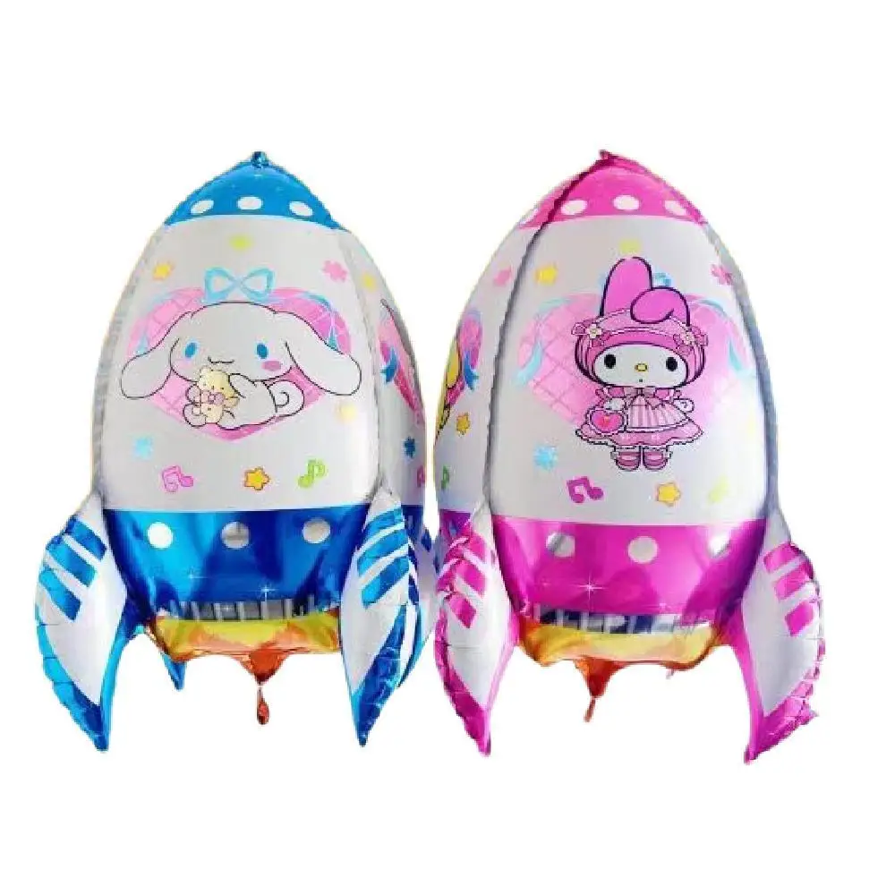 20pcs Sanrio Kuromi Melody Aluminum film Space rocket balloon Birthday Decoration Children Toy Japanese Cartoon anime periphery