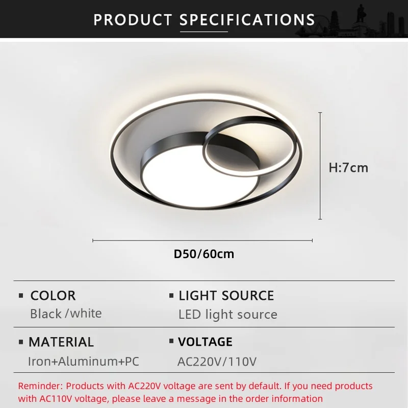 الشمال حجم كبير LED ضوء السقف غرفة المعيشة غرفة نوم المطبخ الحمام غرفة الطعام المنزل إضاءة ديكوريّة يعتم ضوء السقف