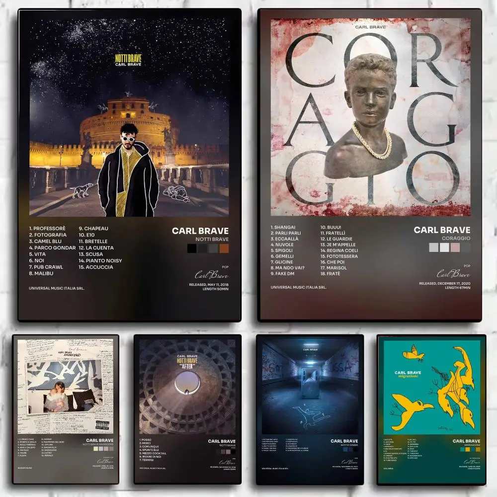 Singer C-Carl Brave Poster Wall Art Prints for Living Room Bedroom Home Decor Decorative Pictures