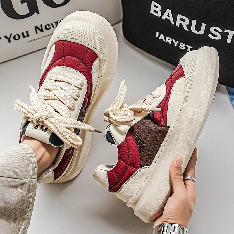 

Skateboard Shoes for Men Sports and Leisure Soft and Comfortable Fabric Casual Sneaker Wear-resistant Male Sneakers Non-Slip