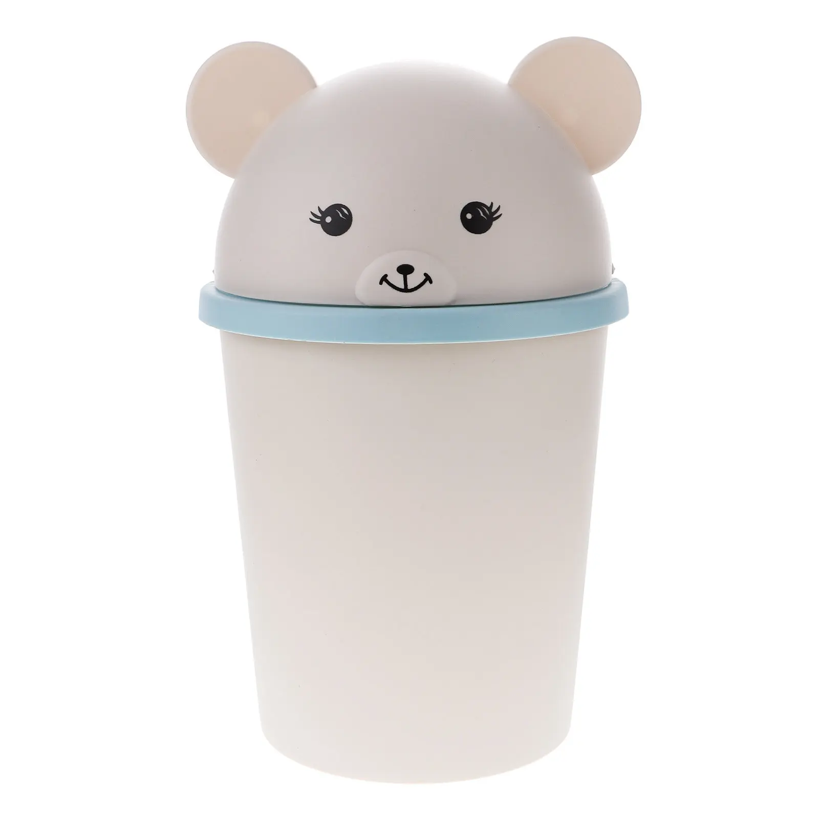 

Милый мини-мусорный бак для рабочего стола с крышкой, компактная пластиковая корзина для мусора для стола, столешницы, офиса, дома, без запаха