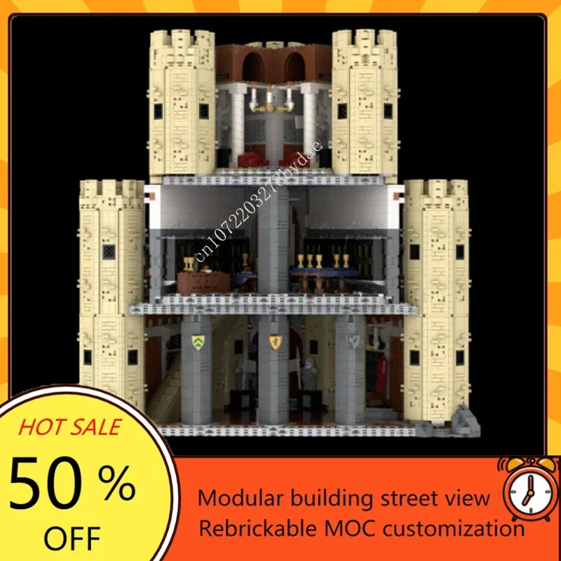 12147 pièces bricolage MOC Puzzle personnalisé religion les chevaliers marins roi château médiéval rue vue idées bricolage enfant jouet cadeau d'anniversaire