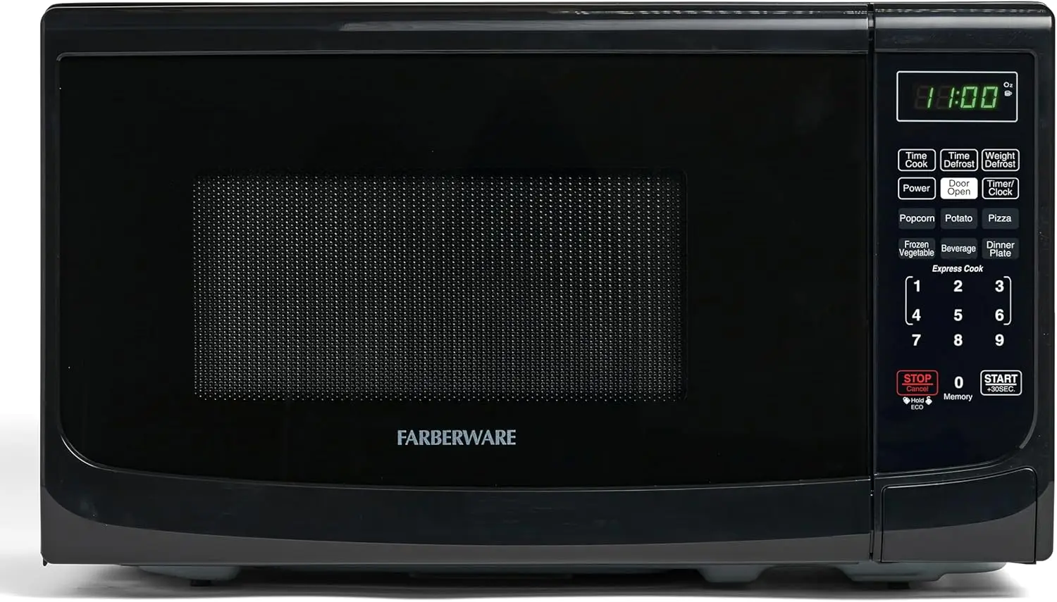 

0.7 Cu. Ft. Countertop Microwave Oven – 700 Watts Power, Auto Cook Settings, Defrost, Easy Clean and Child Safety Lock - Black