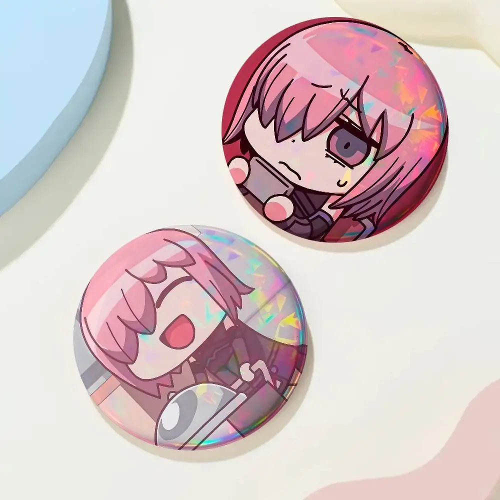 Cartoon M-Mash Kyrielight For Badge Custom Laser Hologram Enamel Pin Badge Metal Lapel Brooch For Clothes Bag Accessory Gift