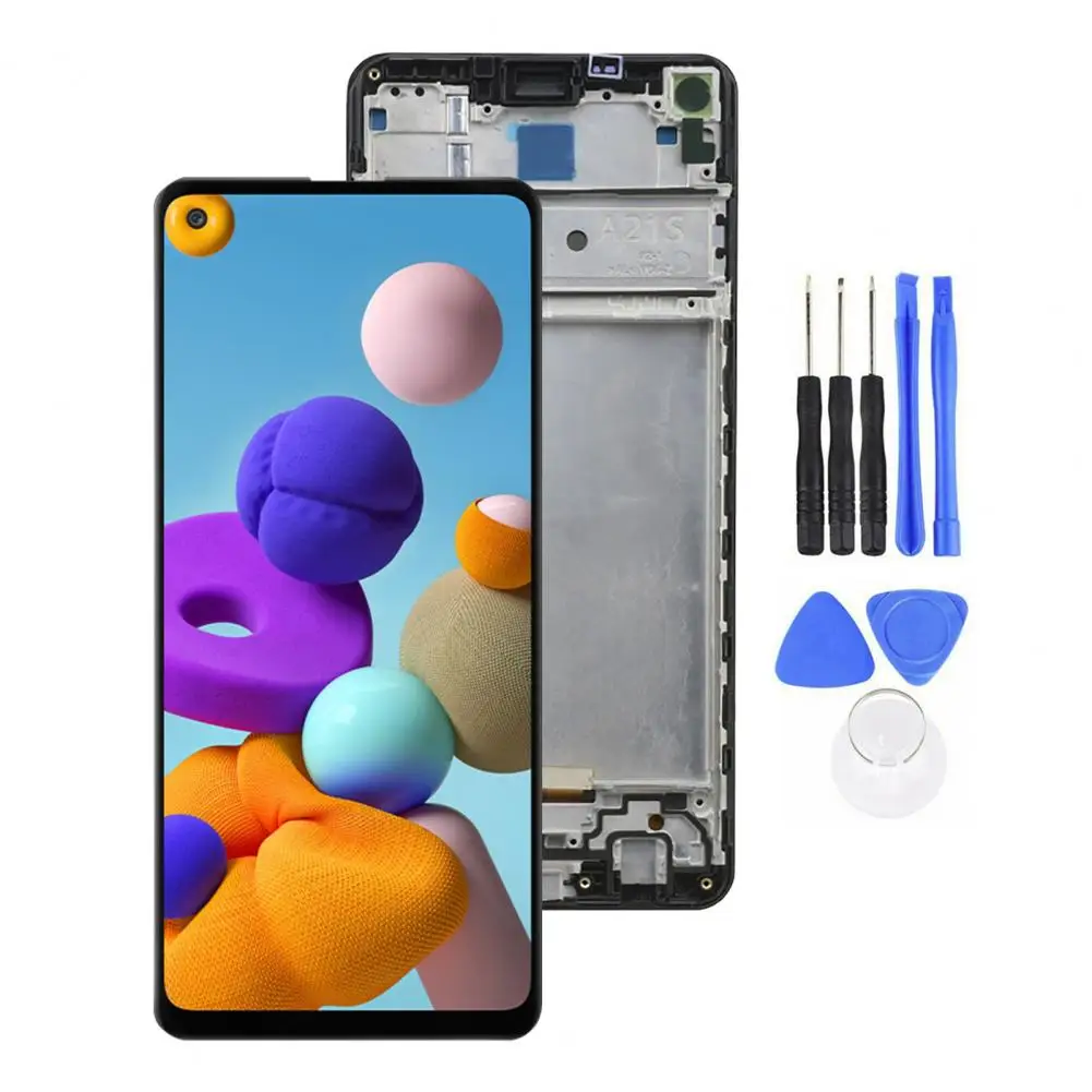 LCD Screen Professional High Clarity Original AMOLED LCD Digitizer Display Replacement for Galaxy A21S A217