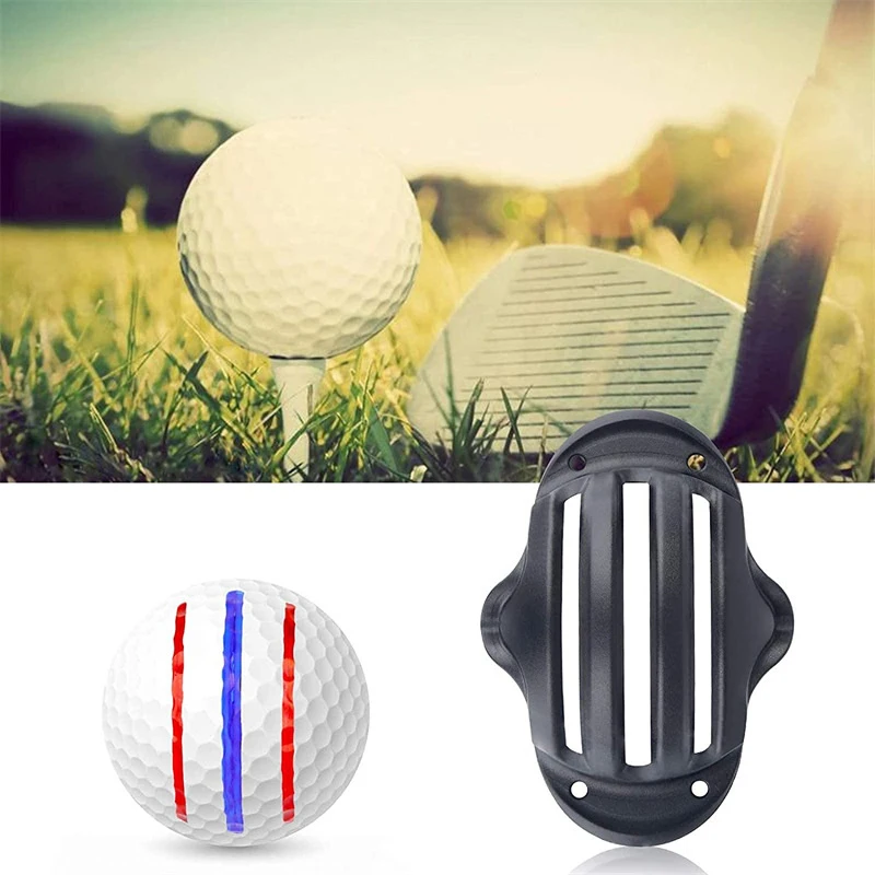 Golf Ball Line Marker With 2 Pens Set Golf Balls Template Alignment Putting Exerciser Golf Accessories