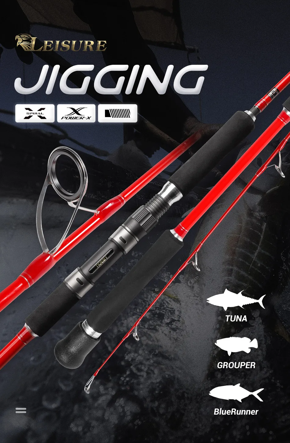 NOEBY K5 Vertikale Jigging-Rute 1,83m M/MH Spinnrute Salzwasser Schwerlast-Jig Big Game Thunfisch Zackenbarsch Angelrute – Detail 1