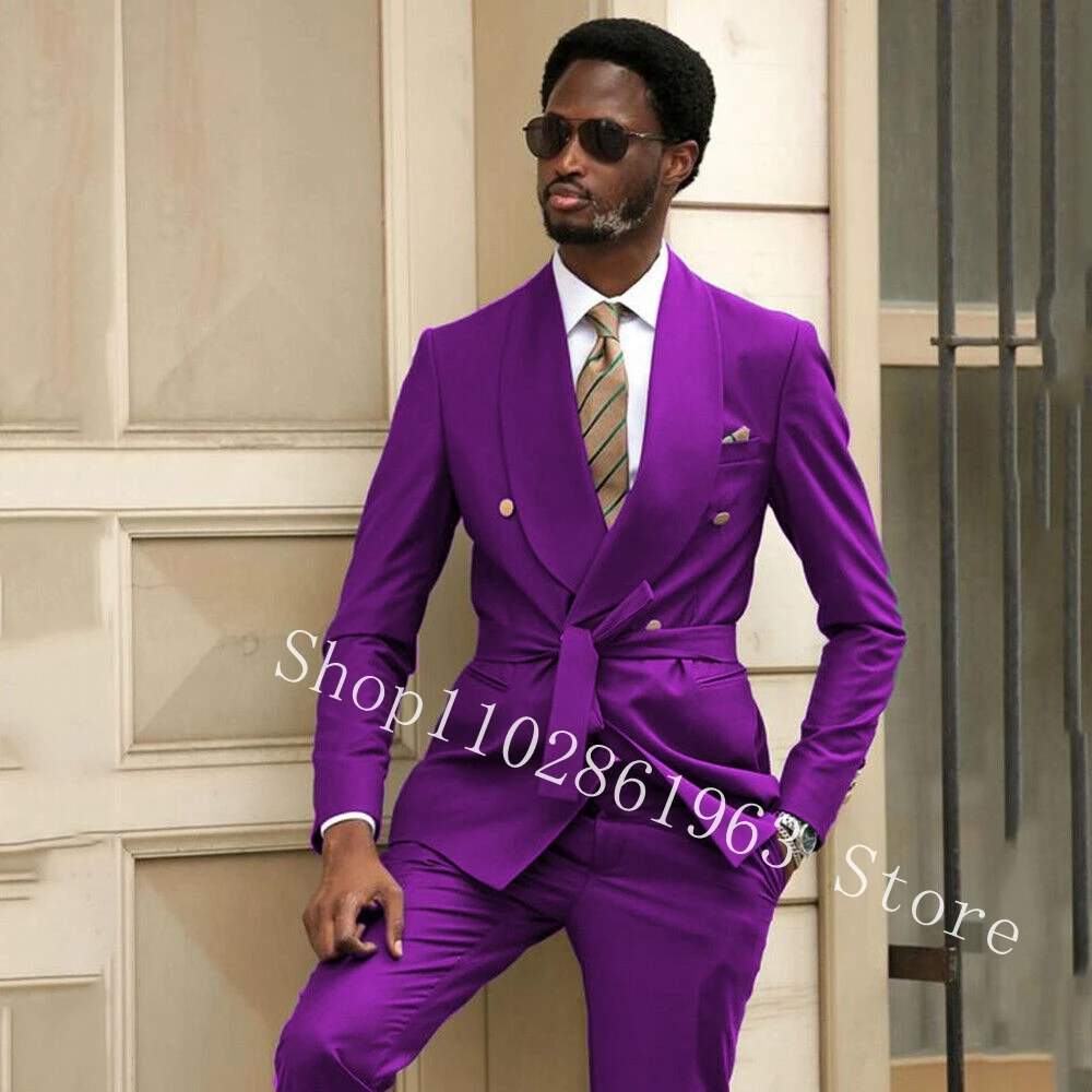 Latest Men Suits Blazer Pants Designs Slim Fit Double Breasted 2 Pieces Best Men Wedding Tuxedos Groom Wear Trajes De Hombre