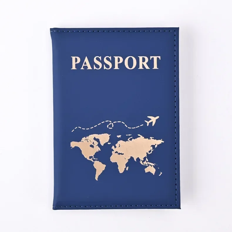 PU Passport Protective Cover Women Men Passport Ticket Holder Case Letter Print ID Card Passport Holder Clip Bags Organization