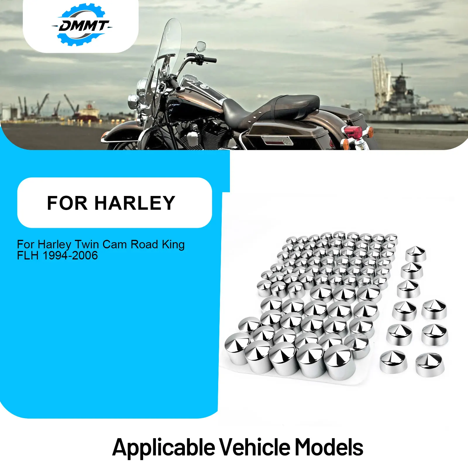 

Motorcycle Bolt Cover Caps Kit Motorcycle bolts For Harley Twin Cam Road King FLH 1994-2006 83pcs Motorcycle Bolt Covers Head