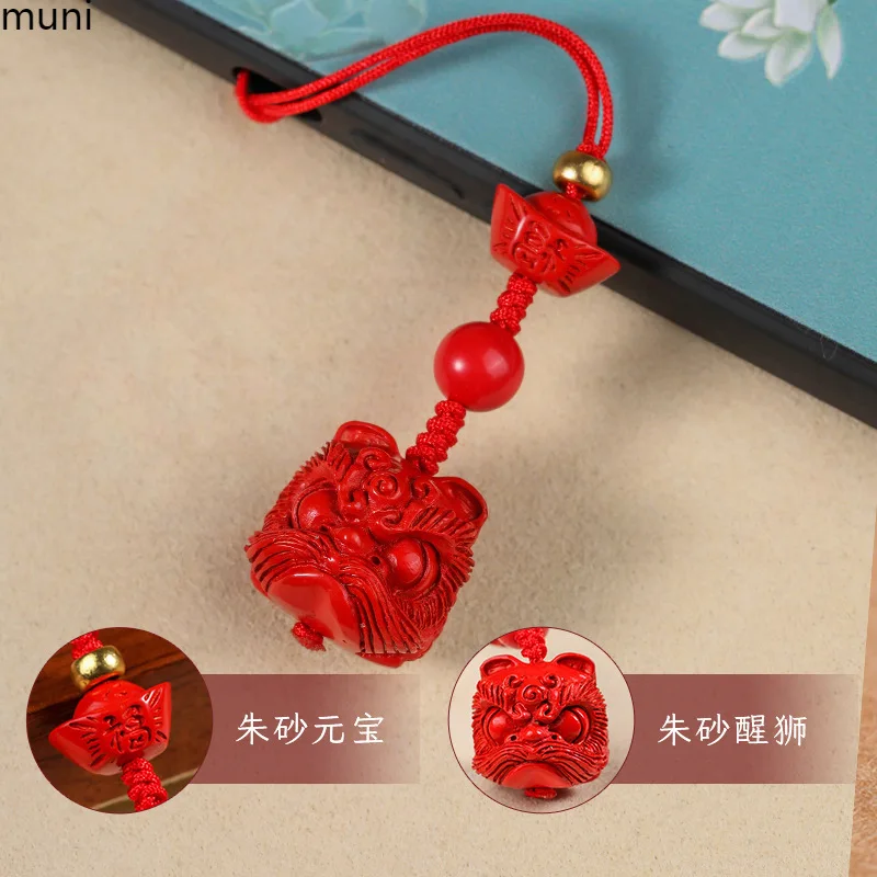 منحوتة الزنجفر شينغشي قلادة هاتف المحمول للرجال والنساء قلادة الحلي جديد محظوظ الحبل الراقية العتيقة يا محظوظ الشام #3