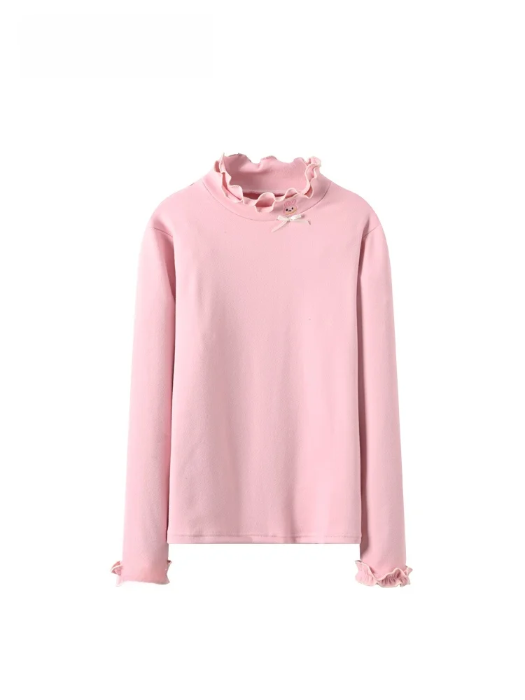 

Cara CLUB Large Size Lace Collar Long Sve Knitted Sweater Women's Autumn Winter New Sle Fat Sister Anti-Aging Design Top