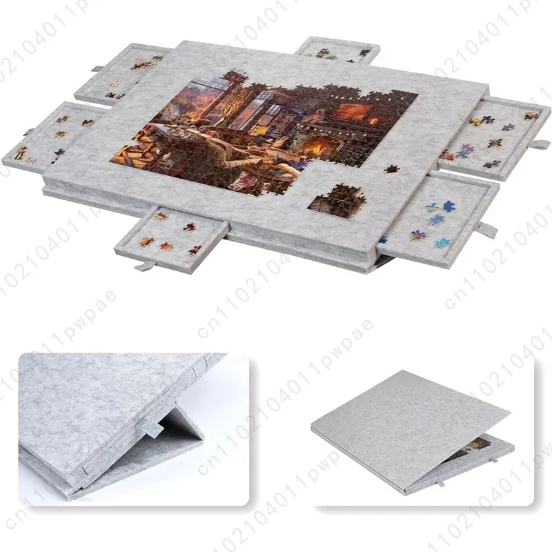 1500-Piece Puzzle Board 90x63x4.2cm Workbench Adult Edition Puzzle Mat Board Felt Shelf Storage Tool