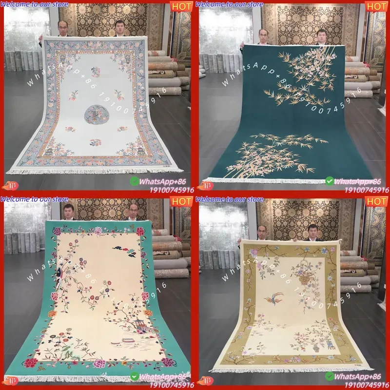 CECertificate 183x274cm Collection Handmade Wool Floral Carpets Oriental Manual Rug