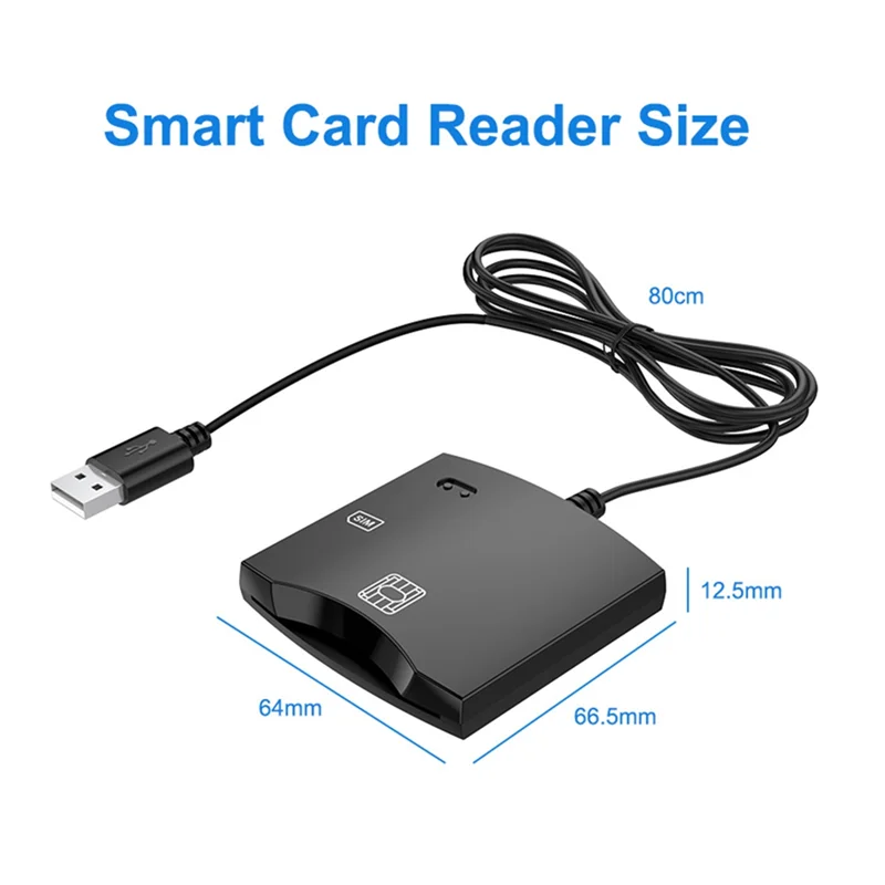 BTLIFE-lector de tarjetas externo USB 2,0 lector de tarjetas inteligentes General accesorios de lector de tarjetas inteligentes USB