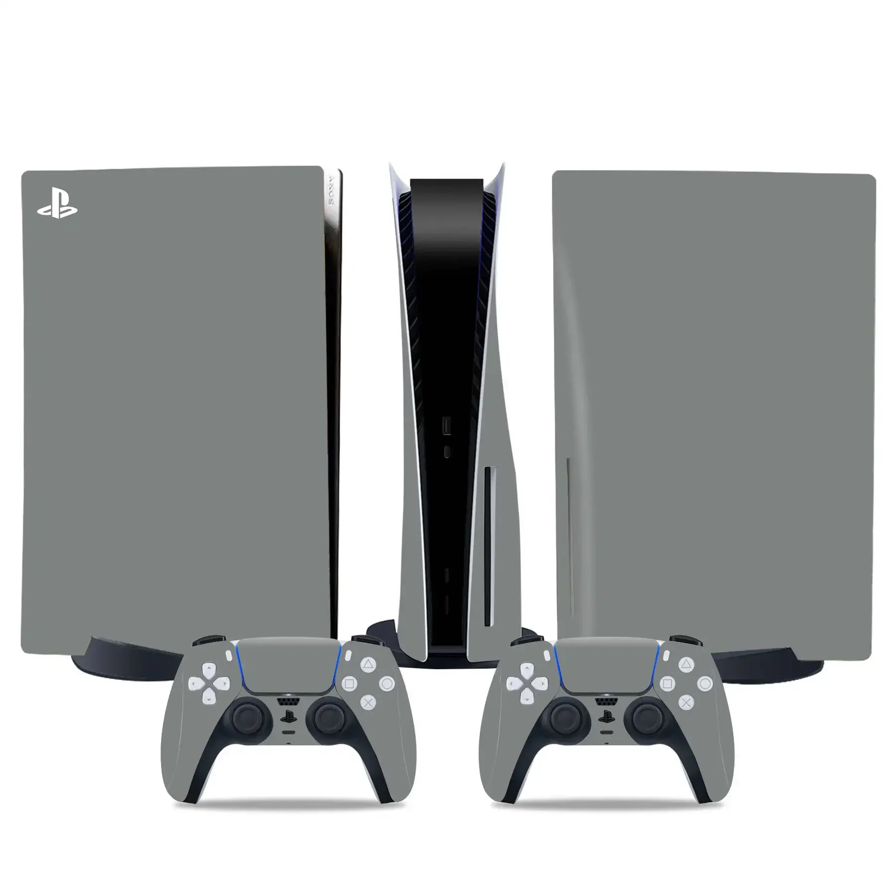 Naklejka w kolorze czarno-białym na PS5 Digital Edition Naklejka na kontroler Skórki - Naklejki na konsolę i kontroler PS5 Digital