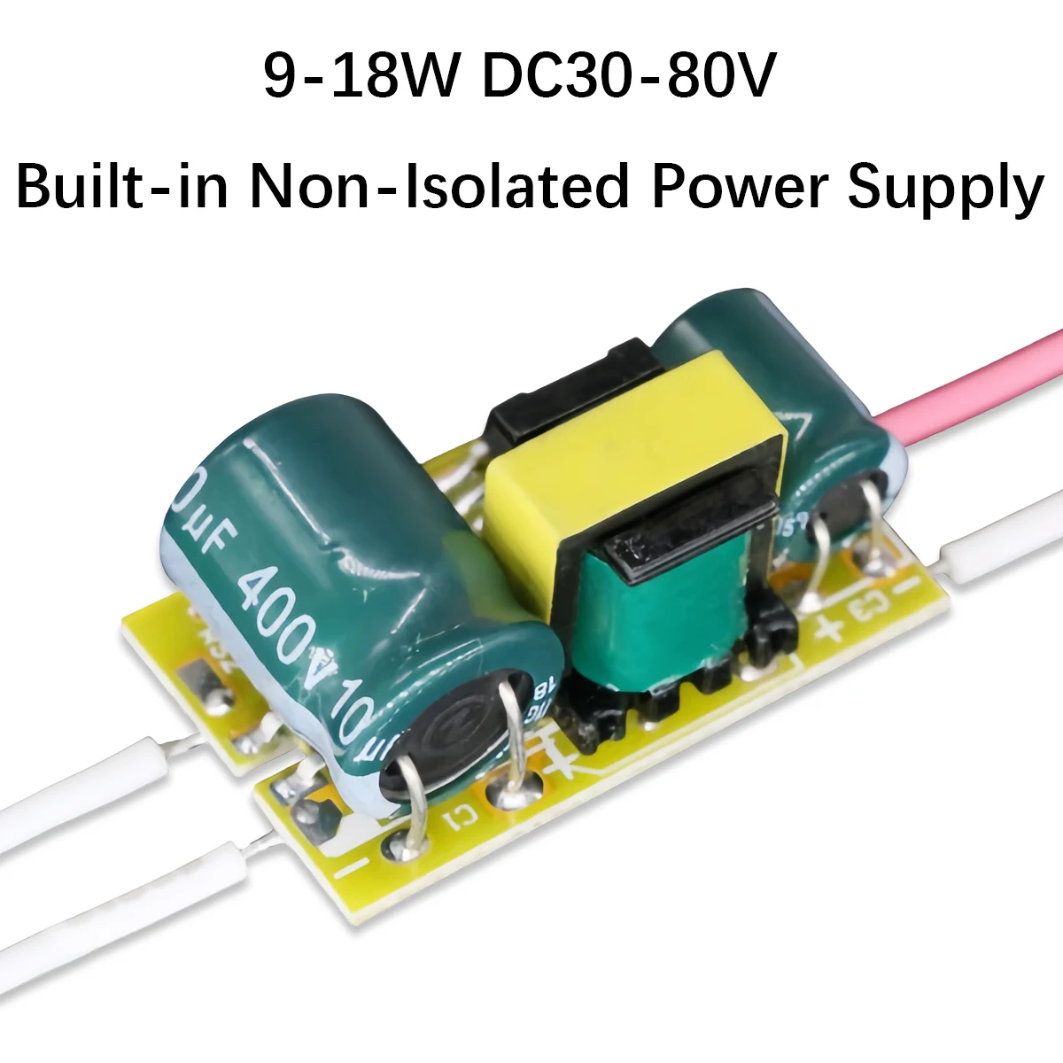 9-18W Non-Isolated LED Driver for T12 Glass Tube LED Fixtures, Office Linear Track Lights, and Tube End Caps