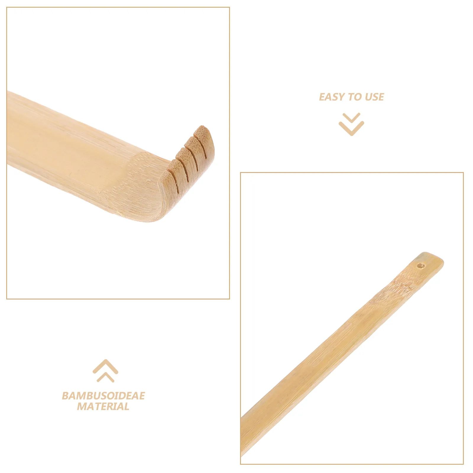 2Pcs Bamboo Back Scratcher Long Handle Extendable Body Massager Scratch Relief Portable Tool for Home Use Head Massage Stick