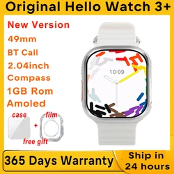 New Amoled Hello Watch 3 Plus 1GB ROM Smart Watch 2.04'' 49mm NFC Compass 173 Sports Hello Watch 3+ Smartwatch Men Women