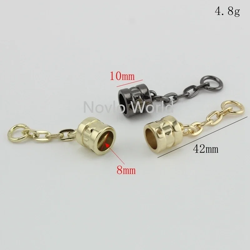 20-100pcs 6 colors 42x8mm high quality metal hanger connects  tassel cap chain connectors hardware accessories