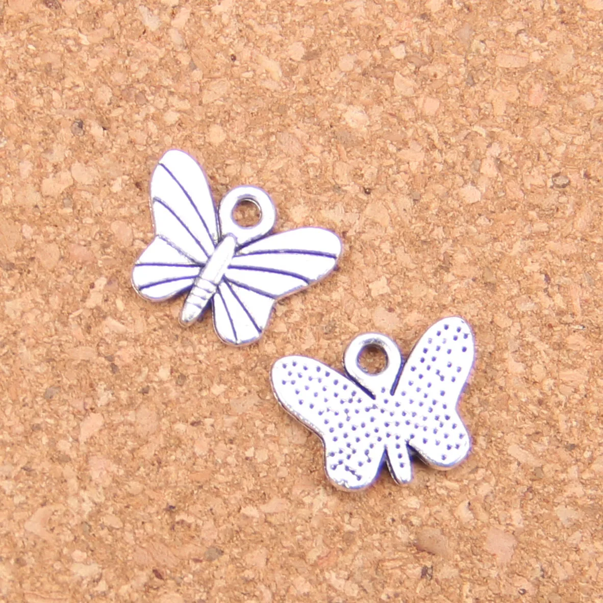 145pcs Charms Butterfly 11x7mm Antique Pendants,Vintage Tibetan Silver Jewelry,DIY For Bracelet Necklace