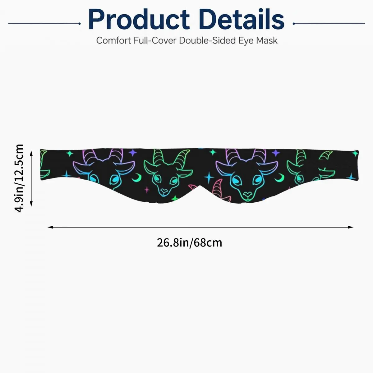 Little BaphometPastel Goth Kawaii Pastel Creepy sleep mask Portable Eye Cover for Girls Boys Office Nap Party Eyeshade eyepatch view 2