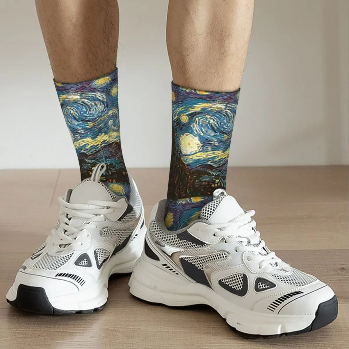 Vincent Van Gogh's Starry Night - An Icon Of Modern Art Socks Harajuku Super Soft Stockings All Season Long Socks Accessories