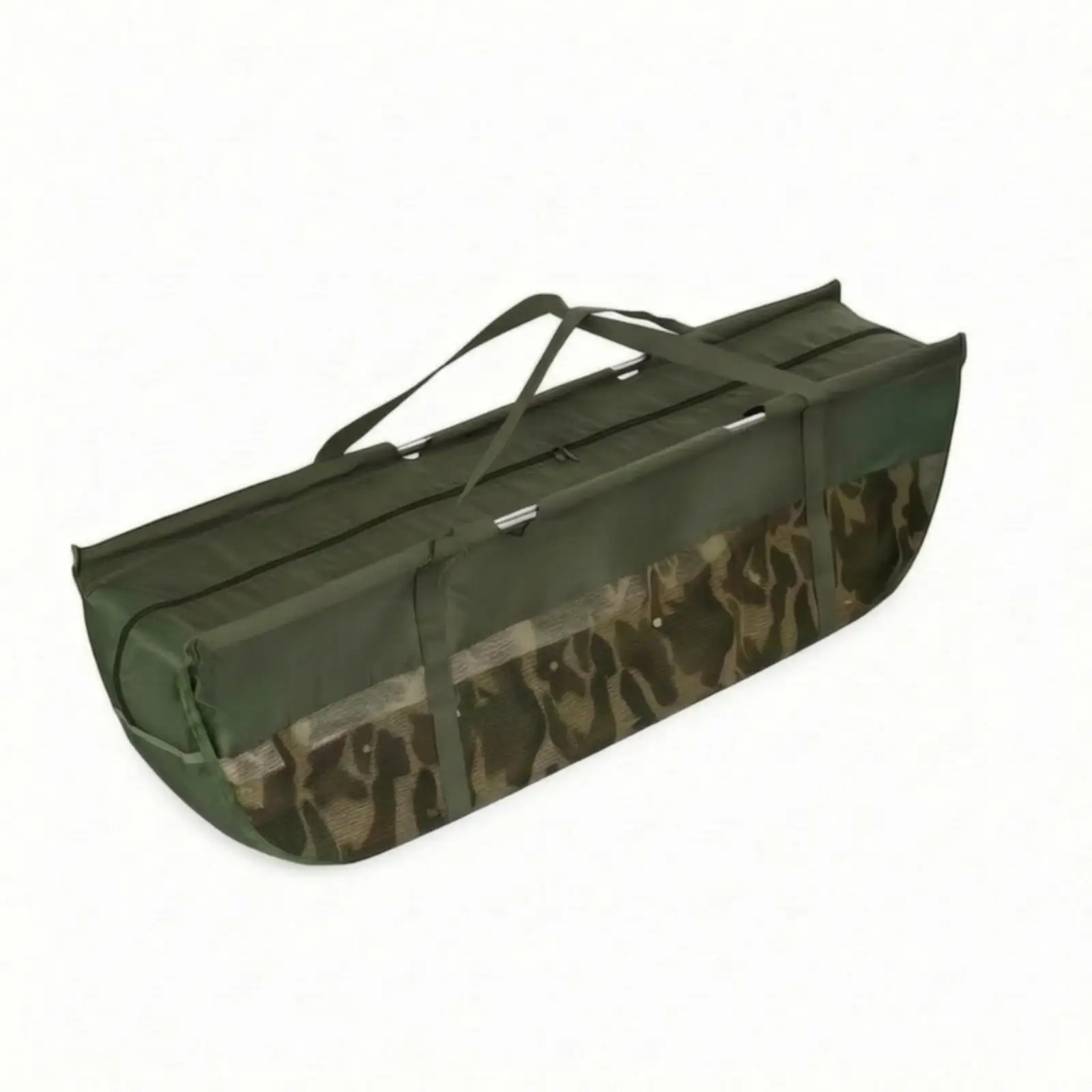 Compact Fishing Measurement Pouch Roll Up Design Mesh Weigh Bag Waterproof Polyester Fishing Accessory for Anglers