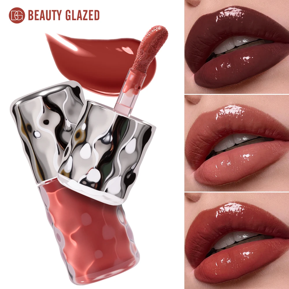 Beauty Glazed 6 Color Volume Plumping Lip Gloss, feuchtigkeitsspendender und ultra-pflegender Hochglanz-Lipgloss für vollere Lippen.