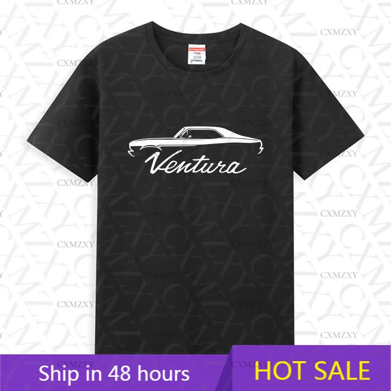 

2025 Men T Shirt Casual 1971-74 Pontiac Ventura Classic Outline Design T-shirt Summer Short Sleeves 100% Cotton S-3XL Cool Tee