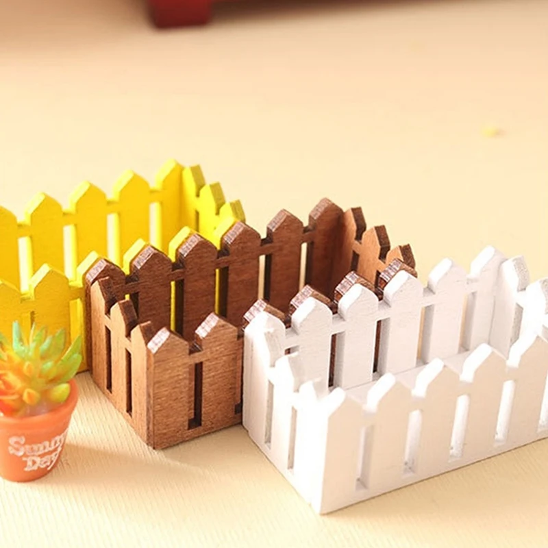 1:12 Dollhouse Miniature Fence Flower Basket Storage Basket Model Furniture Acessório para Doll House Garden Home Decor Kids Brinquedos