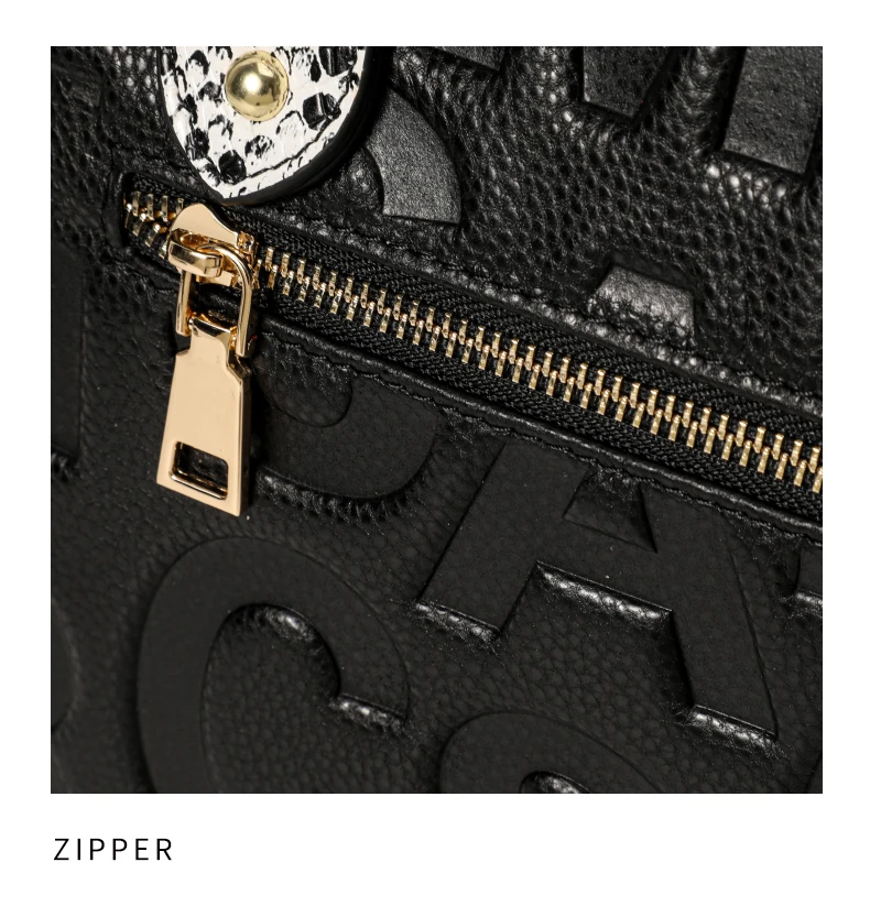 Neue Schlangenmuster-Spliced-Cowhide-Tragetasche für Damen mit Geprägtem Schriftzug, Große Kapazität, Tragbare Umhängetasche – Detail 12