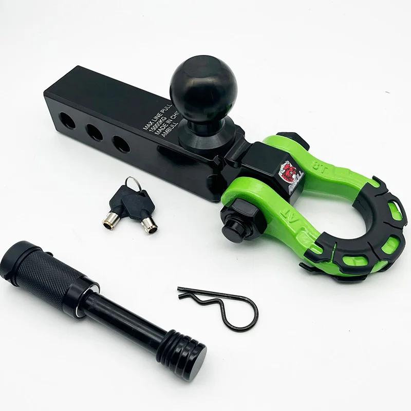 Shackle Trailer Hitch Receiver 32T Break Strength Heavy Duty Towing Recovery Hitch 3/4